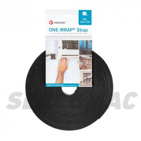 VELCRO CINTA ONE WRAP 13MMX25MT NEGRO